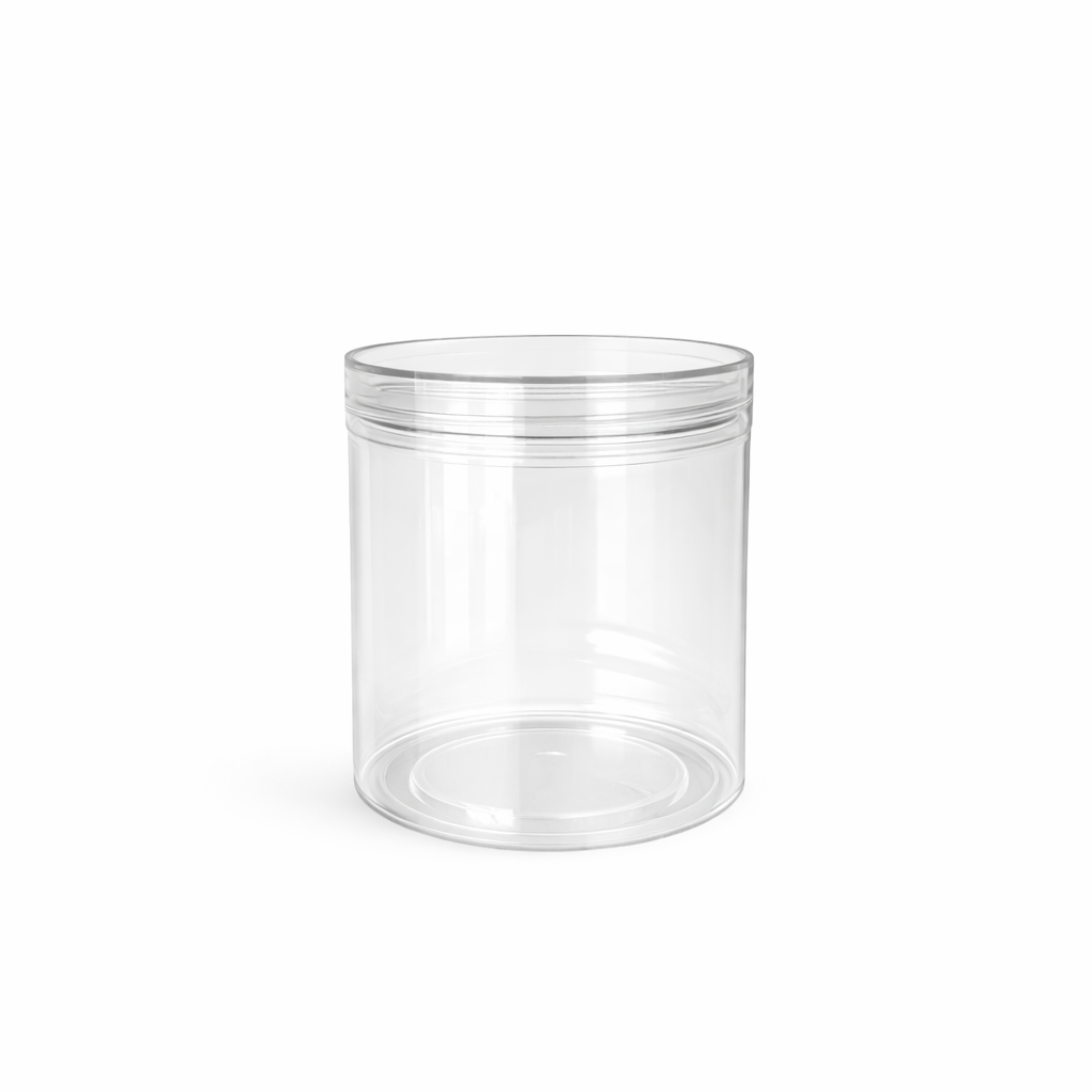 Clear 380ml Plastic Jar with Screw Top Lids (Box of 200)
